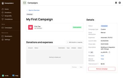 Campaign show page